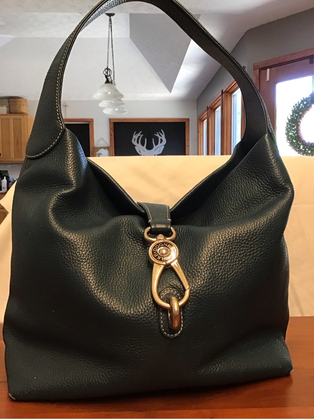 Dooney & Bourke Teal Leather Hobo Bag